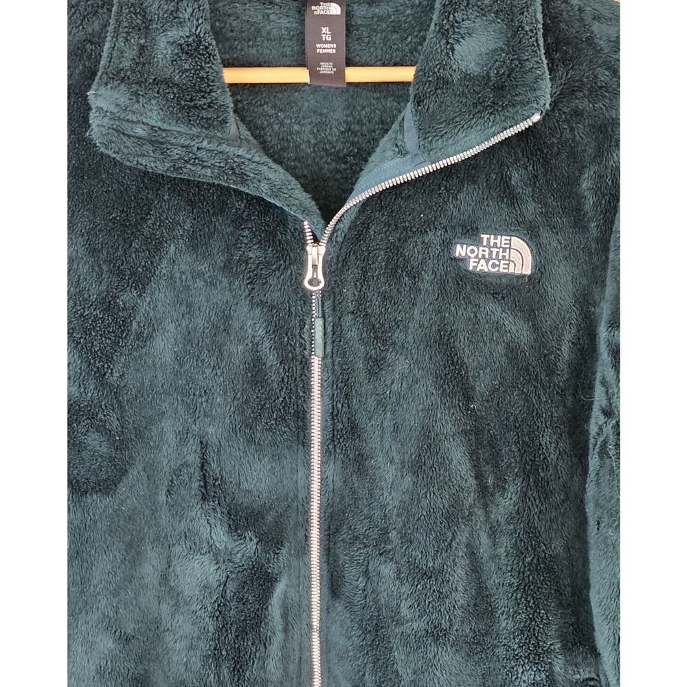 The North Face Osito High-Pile Fleece EMERALD GREEN ZIPJacket WOMEN'S XL-Tall - Picture 5 of 12